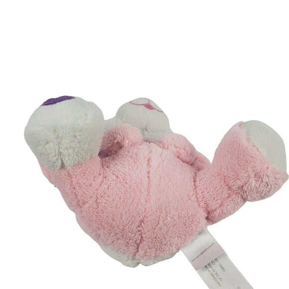 Animal Adventure Puppy 9 in Plush Dog Stuffed Animal White Pink Purple Heart Bow - Picture 7 of 8